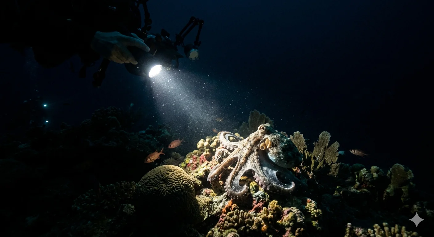 Buceo nocturno